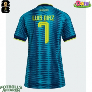 Colombia Luis Diaz #7 Bortatröja Kvinnor VM 2026 Kortärmad